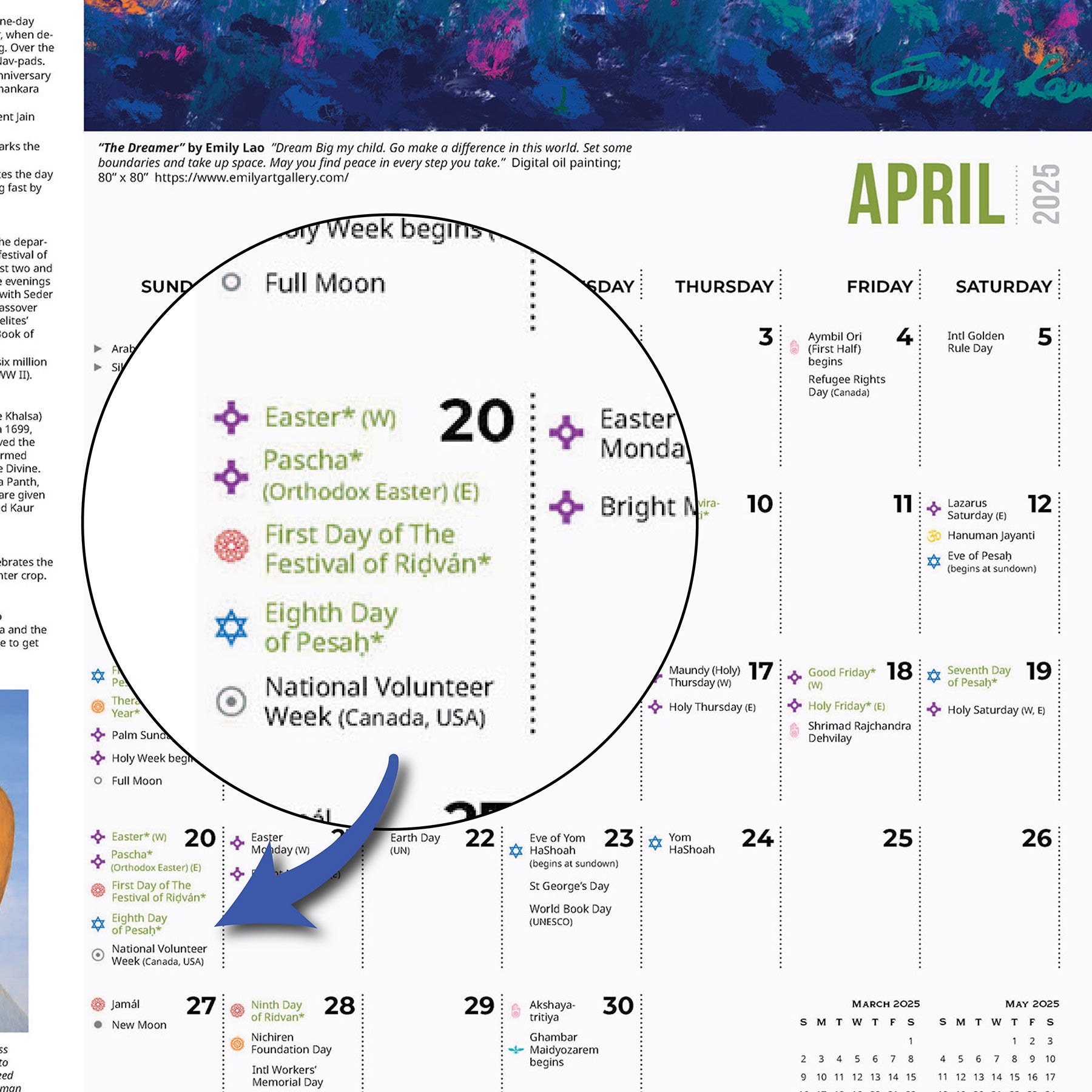 Multifaith Calendar 2025 Canadian Bahá’í Distribution Service