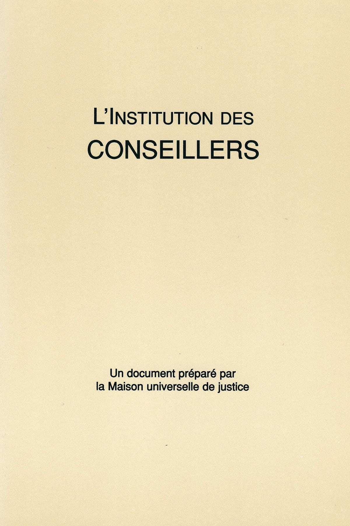 Institution des conseillers