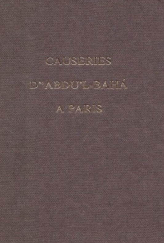 Causeries d'Abdu'l-Baha