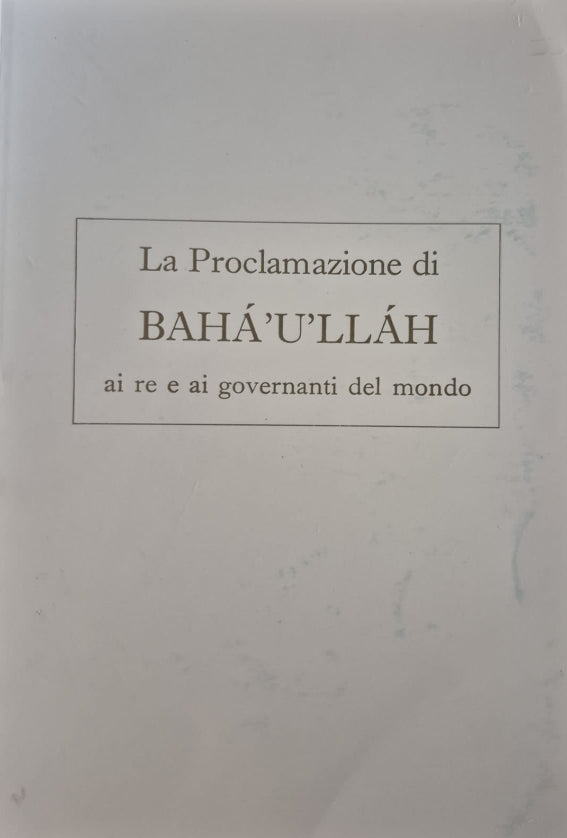 Proclamation of Baha'u'llah - Italian